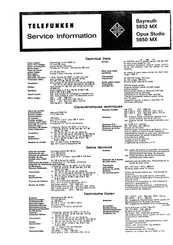 Telefunken Bayreuth 5652 MX Service Information