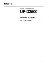 Sony UP-D2500 Service Manual