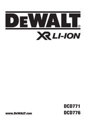DeWalt DCD771S2 Original Instructions Manual