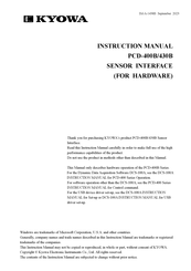KYOWA PCD-400B Instruction Manual