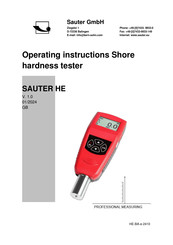 sauter HED 100 Operating Instructions Manual