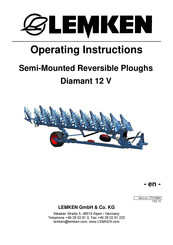 LEMKEN Diamant 12 V Operating Instructions Manual