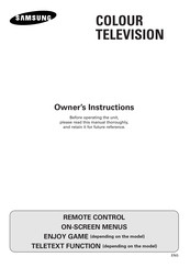 Samsung CS-21K9ML Owner's Instructions Manual