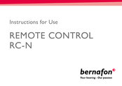 Bernafon RC-N Remote Control Instructions For Use Manual