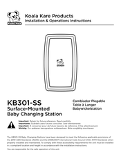 Koala Kare KB301-01SS Installation & Operation Instructions