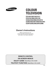Samsung CS29D7 Owner's Instructions Manual