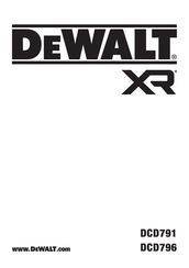 DeWalt DCD796D2PK Original Instructions Manual