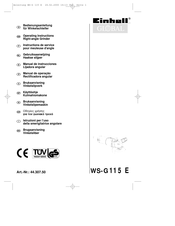 Einhell Global WS-G 115 E Operating Instructions Manual
