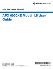 Motorola solutions APX 6000XE 1.5 User Manual