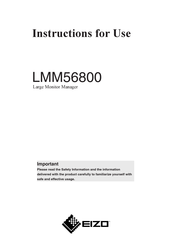 Eizo LMM56800 Instructions For Use Manual