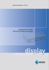 Eizo PDC0100 Instruction Manual