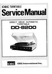 cec DD-8200 Service Manual
