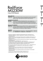 Eizo RADIFORCE MS230W Manual
