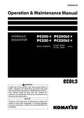 Komatsu PC220-8 Operation And Maintenance Manual