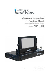 A&D bestView ADF-4000 Operating Instructions Manual