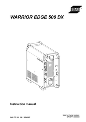 ESAB WARRIOR EDGE 500 DX Instruction Manual