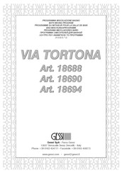 Gessi VIA TORTONA 18690 Manual