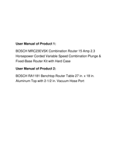Bosch MRF23EVS Operating/Safety Instructions Manual