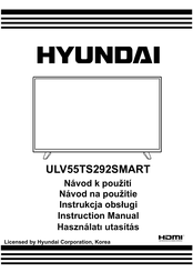Hyundai ULV55TS292SMART Instruction Manual