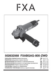 FXA FXABGAG-800-ZWD Instruction Manual