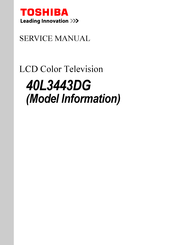 Toshiba 40L3443DG Service Manual
