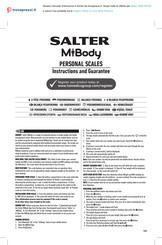HoMedics Salter MiBody 9088 WH3R Instructions And Guarantee