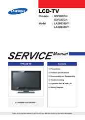 Samsung LA32B350F1 Service Manual