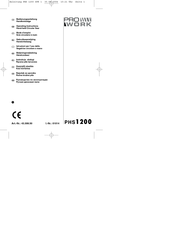Pro Work PHS 1200/1 Operating Instructions Manual