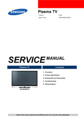 Samsung PS43E490B1WXXH Service Manual