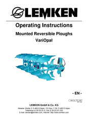 LEMKEN 175 1467 Operating Instructions Manual