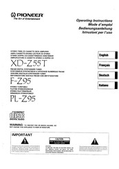 Pioneer XD-Z55T Operating Instructions Manual