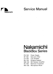 Nakamichi BlackBox Series Service Manual