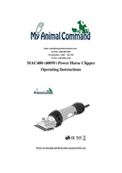 My Animal Command MAC400 Operating Instructions Manual