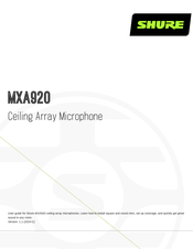 Shure MXA920B-R Manual