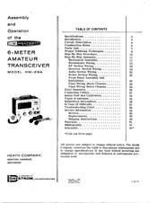 Daystrom HEATHKIT HW-29A Assembly And Operation Manual