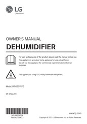 LG WD25GVKF0 Owner's Manual