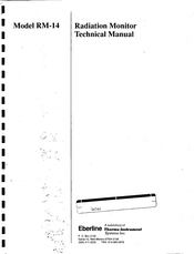 Eberline RM-14 Technical Manual