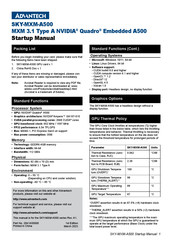 Advantech SKY-MXM-A500 Startup Manual