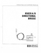 HP 85020A Operating And Service Manual