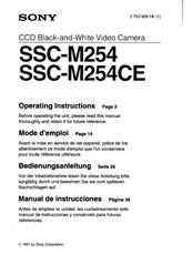 Sony SSC-M254 Operating Instructions Manual