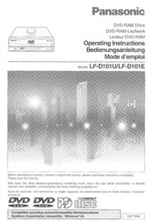 Panasonic LF-D101U Operating Instructions Manual