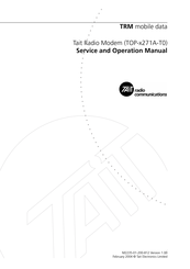 Tait TOP 271A-T0 Series Service And Operation Manual