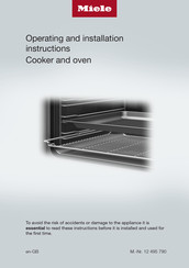 Miele H 2455 B Operating And Installation Instructions