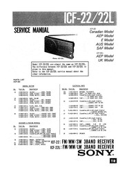 Sony ICF-22L Service Manual