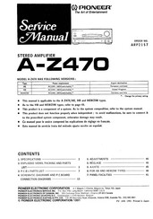 Pioneer A-Z470 Service Manual