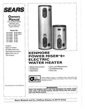 Sears KENMORE POWER MISER 8+ Owner's Manual