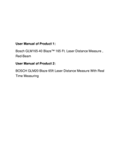 Bosch GLM165-40 Operating/Safety Instructions Manual