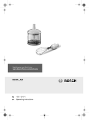 Bosch ErgoMixx MSM6 KR Series Operating Instructions Manual