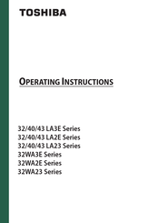 Toshiba 43 LA3E Series Operating Instructions Manual