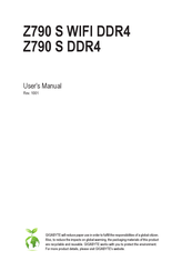 Gigabyte Z790 S WIFI DDR4 User Manual